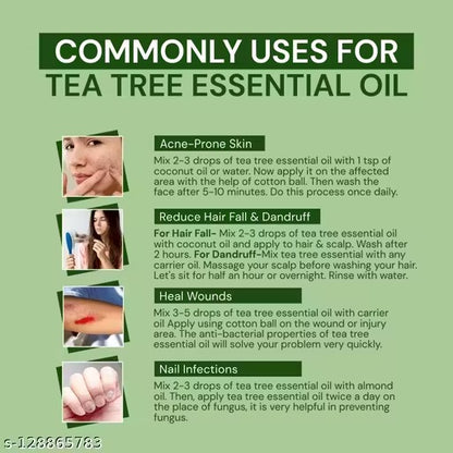 Tea Tree Essential Oil- 100% Pure Natural Skin & Hair Care Solution